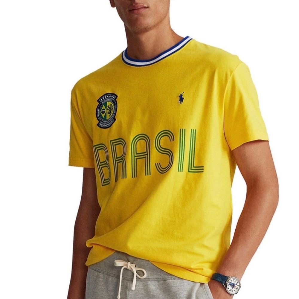 Polo Ralph Lauren Men's Brasil Crewneck Cotton T-Shirt Size M